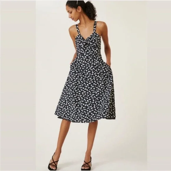 NWT Maeve Anthropologie Cecilia Pettersson Cherry Print Midi Dress - Picture 2 of 12